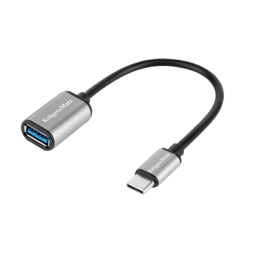 Kabel USB gniazdo A - wtyk USB typ C OTG Kruger&Matz Basic