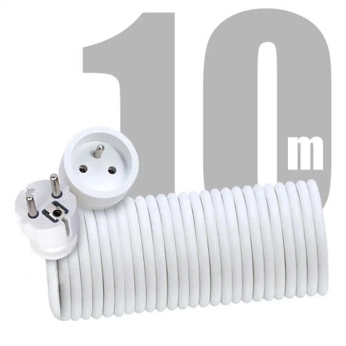 Przedłużacz sieciowy 1 gniazdowy 10m uziemienie