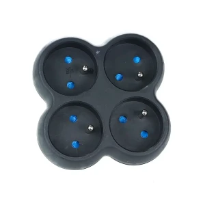 Rozgałęźnik sieciowy VA-04 czarny 4 gniazda