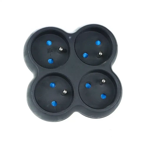 Rozgałęźnik sieciowy VA-04 czarny 4 gniazda