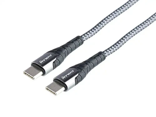 Kabel USB wtyk typ C - wtyk typ C ,PD, 2m ,65W, mikrofibra