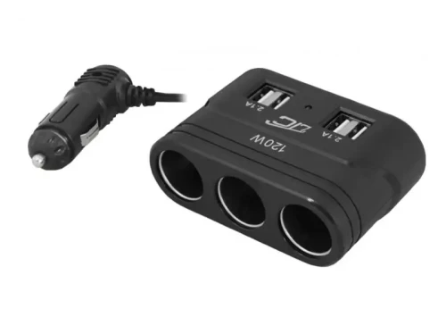 Rozgałęźnik zapalniczki na 3 gniazda + 4x USB 4,2A AS16