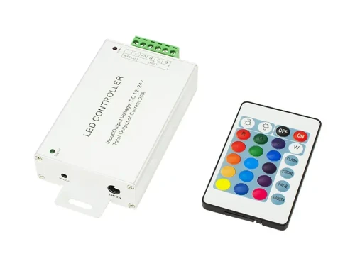 Sterownik taśm RGB z pilotem IR 24 przyciski 30A