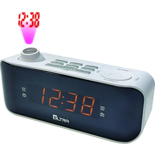 Radiobudzik Eltra Kasia biały z projektorem