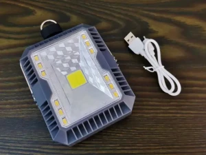 Lampa kempingowa LED solarna światło ciepłe i zimne