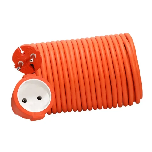 Przedłużacz sieciowy 1-gniazdowy, 15m, pomarańczowy