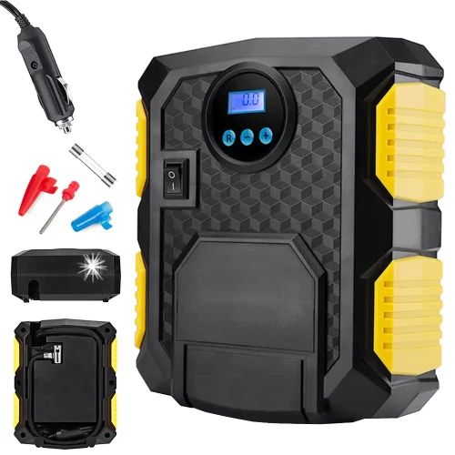 Kompresor samochodowy LCD 12V 120W 10bar