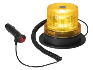 Sygnalizator kogut 12 LED pomarańczowy 12/24V magnes