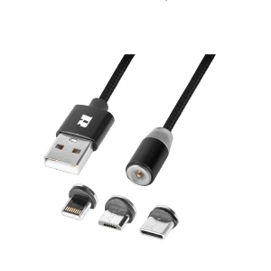 Kabel USB 3w1 magnetyczny 1m