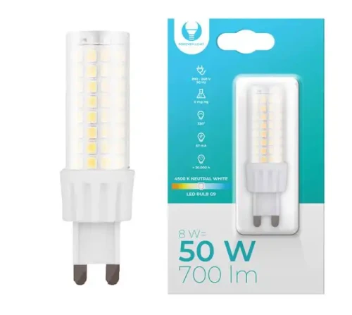 Żarówka LED G9, 8W, 4500K, 230V