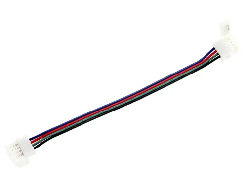 Złącze taśmy LED 10mm RGB 2x zatrzask z kablem