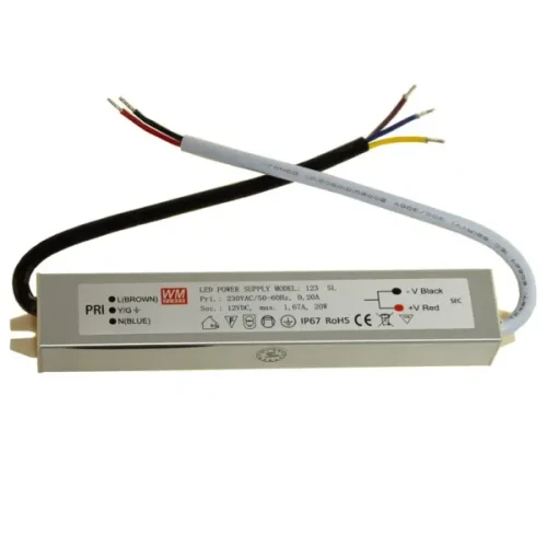 Zasilacz 12V/1,67A 20W IP67 aluminium