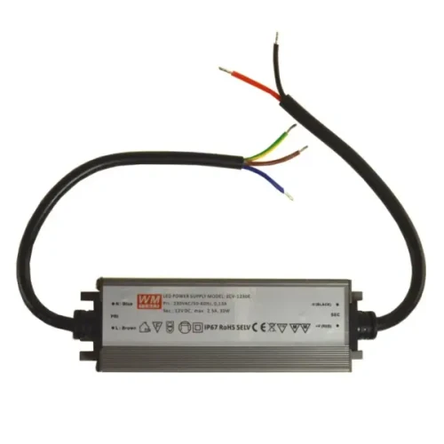Zasilacz 12V/2,5A 30W IP67 aluminium