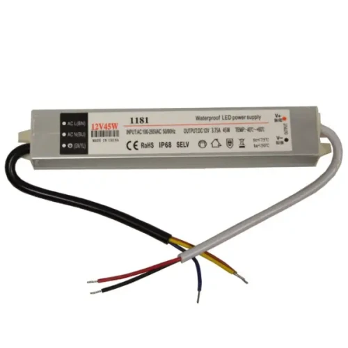 Zasilacz 12V/3,75A 45W IP67 aluminium