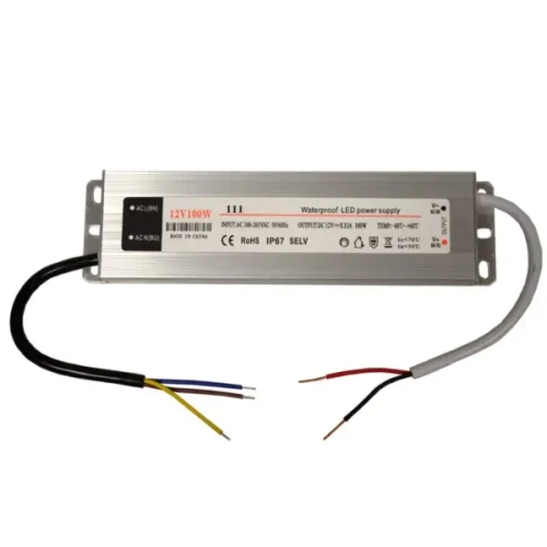 Zasilacz 12V/8,33A 100W IP67 aluminium