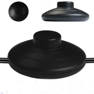 Wyłącznik przelotowy nożny czarny