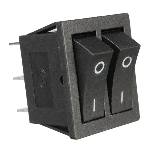 Przełącznik KCD8-213 16A 250V podwójny ON-ON czarny