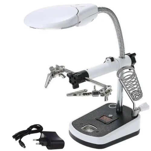 Zestaw trzecia ręka z lupą 3,5x MG16090-C