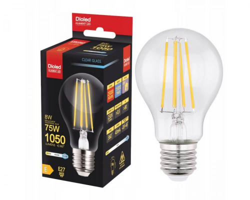Żarówka LED E27 8W Filament zimna