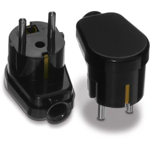 Wtyk sieciowy WT-16U czarny MT018-C