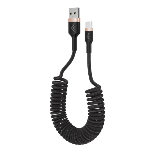 Kabel USB - USB typ C 1,5m spirala MT130