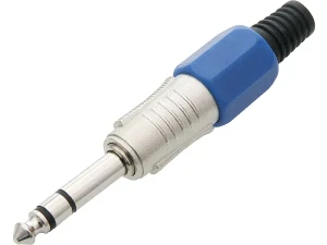 Wtyk Jack 6.3 stereo metal niebieski