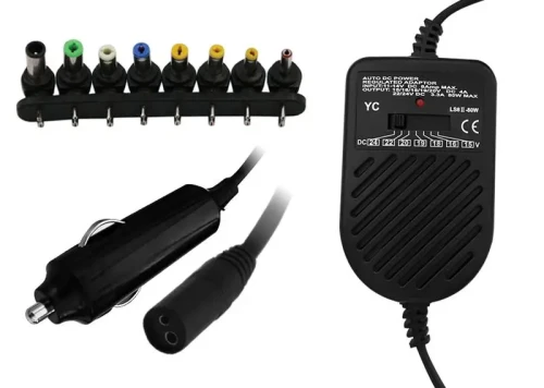 Zasilacz uniwersalny samochodowy do laptopa 80W