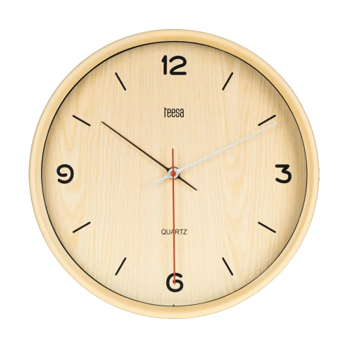 Zegar ścienny 30 cm jasny brąz