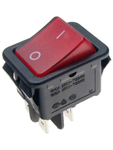 Przełącznik R210-1-C5G-BR9NWC 16A/250V ON-OFF czerwony