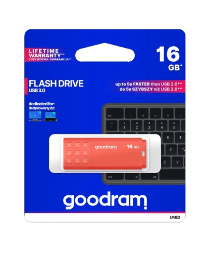 Pendrive 16GB USB3.2 UME3 pomarańczowy