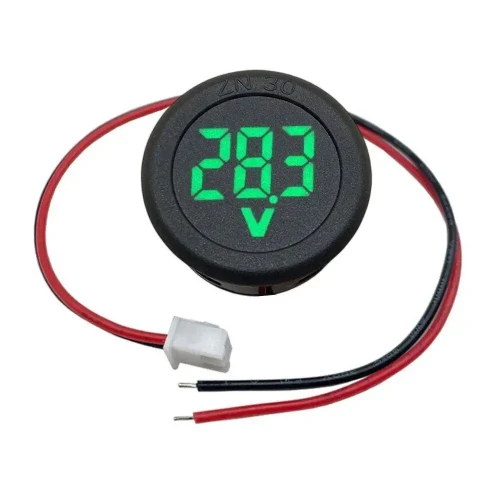 Woltomierz LED 34mm 4,5-100V DC zielony