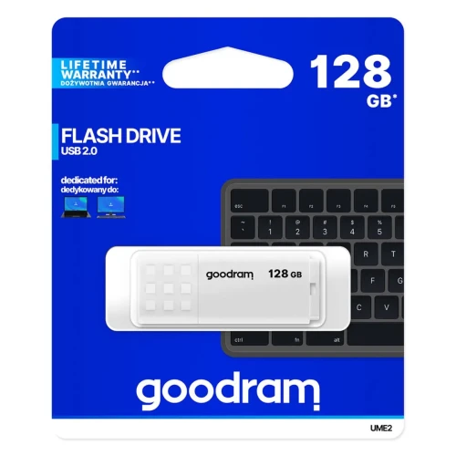 Pendrive 128GB USB 2.0 UME2 biały