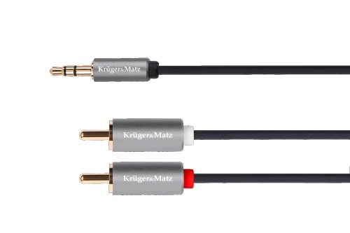 Kabel Jack 3.5 - 2x RCA, 5m, K&M Basic
