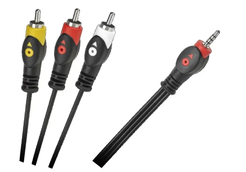 Kabel Jack 3,5 - 3x RCA 3m