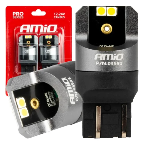 LED W21/5W, 4x3030, 12/24V, 6000K Canbus Pro Series 7443