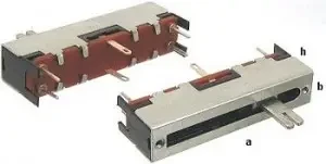 Potencjometr suwakowy 2x 220k ohm B krótki