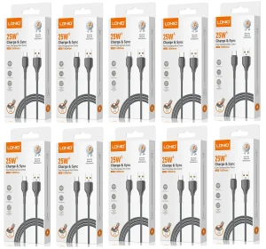 Kabel USB - USB-C 1,5m 25W LS851 pakiet 10szt.