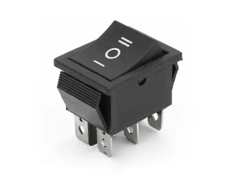 Przełącznik RS203-6C3BL 15A/250V podwójny czarny ON-OFF-ON