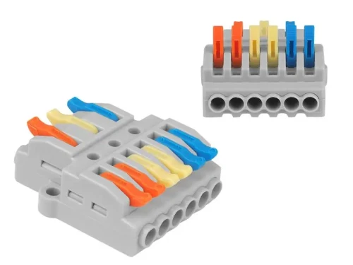 Kostka elektryczna, rozgałęźnik 3->6 ZE65 250V/32A
