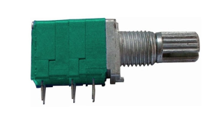 Potencjometr obrotowy 9x11, 2x20kB, liniowy, z wyłącznikiem