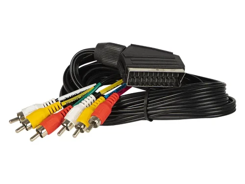 Kabel euro (scart) - 6x RCA 1,5m