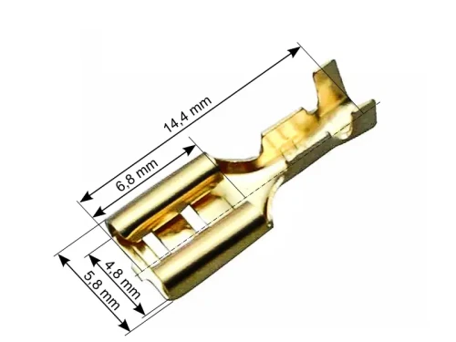 Końcówka konektorowa żeńska F 4,8mm na przewód 0,5-0,8mm2