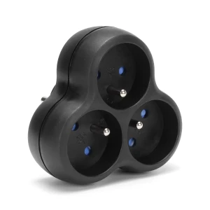 Rozgałęźnik sieciowy 3-gniazdowy czarny MT151-BK