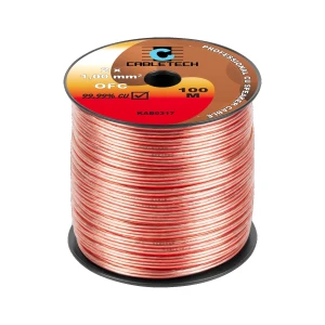 Kabel głośnikowy 2x1,00mm OFC przezroczysty