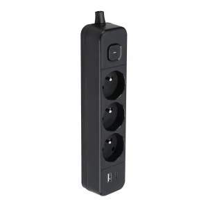 Przedłużacz sieciowy 3 gniazda 5m z USB