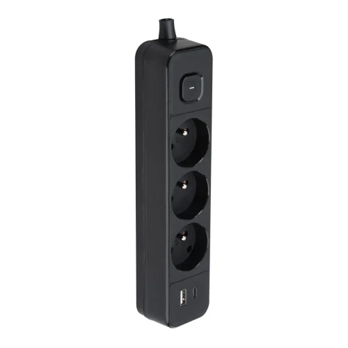 Przedłużacz sieciowy 3 gniazda 5m z USB