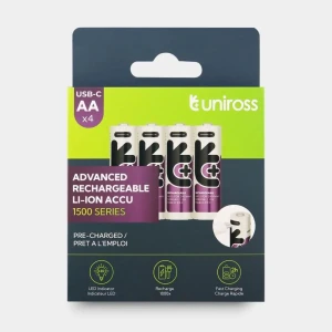 Akumulatory R6 (AA) 1500mAh z USB-C (4 szt.)
