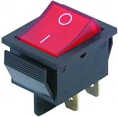 Przełącznik RS201-6C3R 250V/15A ON-OFF czerwony