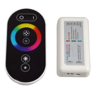 Sterownik taśm LED RGB dotykowy z pilotem RF czarny