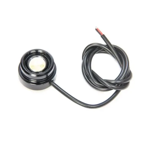 Żarówka LED 12V 1W 21mm biała soczewka samoprzylepna